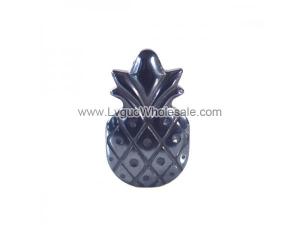 Hematite Pineapple 21x36mm Pendant